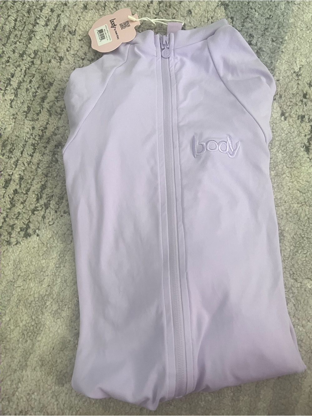 Body Lavender Full-Zip Leggings Jumpsuit